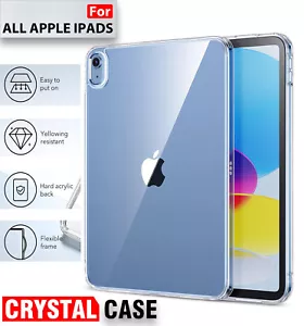 Für Apple iPad 10 10.9 9 8 7 Air Mini PRO 12.9 11 Durchsichtig Weich Silikon Hülle Cover - Bild 1 von 7