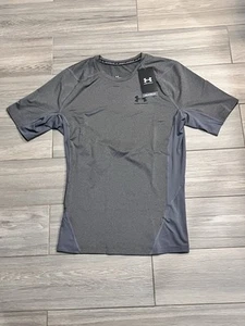 Under Armour Men’s Heat Gear Compression T-Shirt Gray Poly Spandex Large NWT - Bild 1 von 10