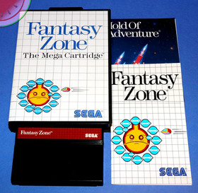 TESTED Sega MASTER SYSTEM Cartridge FANTASY ZONE with NEW Case Manual Poster