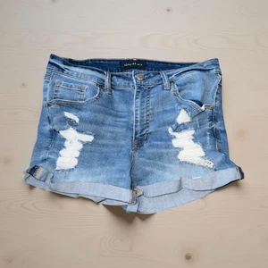 Pantalones cortos de mezclilla desgastados con puños Aeropostale talla 10 #10 - Imagen 1 de 6
