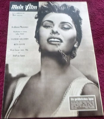 SEXY SOPHIA LOREN COVER for Mein Film (1956)   movies  Mario Lanza   Bette Davis - Image 1 of 4