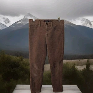 J. Jeans Crew velluto a coste donna 30x26 bootcut vita bassa chiusura zip pantalone marrone - Foto 1 di 15