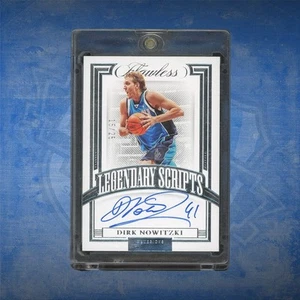 2021/22 Panini Flawless Dirk Nowitzki /25 Auto on Card - Bild 1 von 2