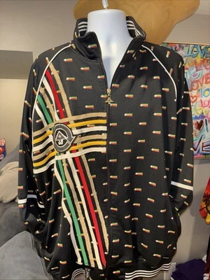 LRG Lifted Research Group Guiding Star Warm Up Jacket Full Zip Black Men's 4XL - Image 1 of 4