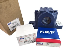 SKF SAF 22511 231777 511 Kit cuscinetti a rulli blocco cuscino 1-15/16"ID; 2 bulloni - Foto 1 di 6