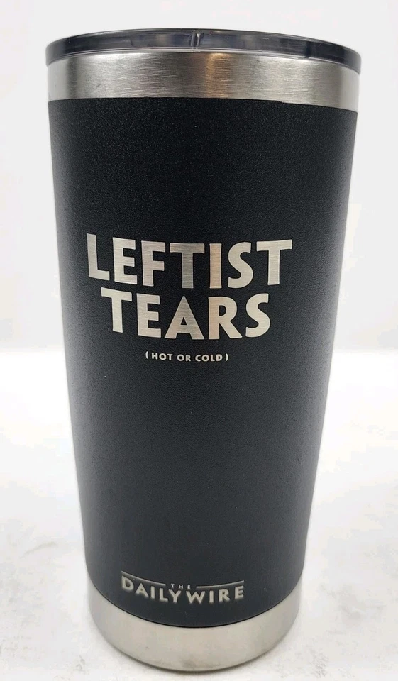 Vaso de viaje The Daily Wire Leftist Tears acero sin BPA NUEVO Foto 1 de 3