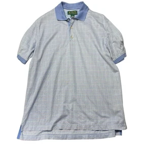 Polo de golf Brooks Brothers azul a cuadros St Andrew’s Links mediano para hombre - Imagen 1 de 7