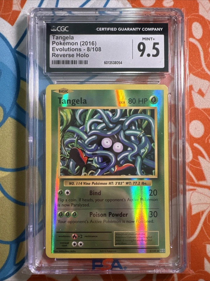 Pokémon Tangela Reverse Holo 8/108 XY Evolutions - CGC 9  - Image 1 of 1