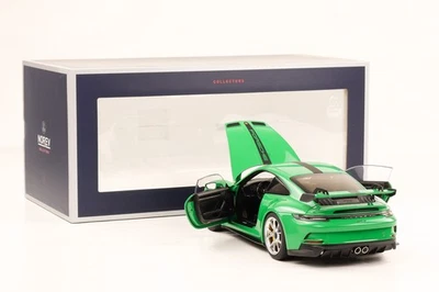 1:18 Norev Porsche 911 992 GT3 Verde Opening Verde Strisce Con Font 2021 187 - Immagine 1 di 4