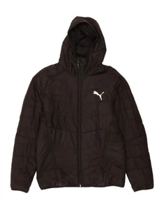 PUMA Mens Hooded Padded Jacket UK 38 Medium Black Polyester CN15 - Picture 1 of 3