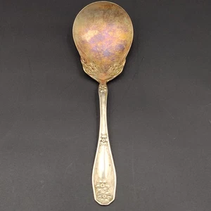 ✅Serving Spoon Solid Nickel Silver Large Gravy Ladle Casserole Antique Vintage👀 - Picture 1 of 21