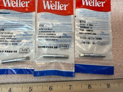 Weller ETD 3/16" 4,8 mm, punta de soldadura de destornillador, EC1201 / WEC24, envío rápido Foto 1 de 2