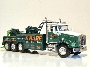 RARE! 1/64 DCP Green & White Kenworth T800 Wreck Tow Truck O’HARE TOWING #33502 - Picture 1 of 8