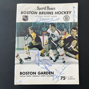 RARE Boston Bruins Hockey Program W/ Several JSA Authentic Autographs - Picture 1 of 11