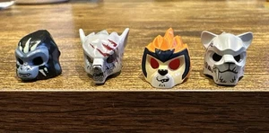 4x Lego MiniFigure Head Gear Mask, from Legends of Chima ape wolf sabre tiger - Picture 1 of 14