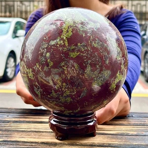 9.92LB  Rare Dragon Blood Stone Ball - Collecting Art Decoration Specimens - Picture 1 of 12