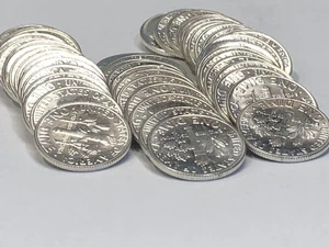 50x 1959 Roosevelt Dime SILVER Gem BU Brilliant Uncirculated Bright White Shiny - Picture 1 of 9