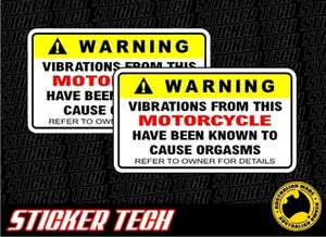 ADVERTENCIA CALCOMANÍA ADHESIVA MOTO TRAJES BICICLETA CARRETERA KTM YAMAHA FMX FOX MONSTER DC - Imagen 1 de 1