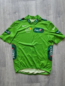 2009 TOUR DE FRANCE - NIKE short sleeve MEN'S GREEN JERSEY - L - Picture 1 of 11