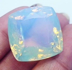 Pietre Preziose Sciolte Opale Bianco Naturale 62,10 Ct Forma Cuscino Certificato - Foto 1 di 6