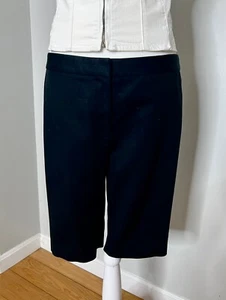 SAKS FIFTH AVENUE women's black bermuda shorts, cotton, size 8 - Picture 1 of 6
