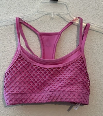 Sujetador deportivo Ever Athlete de malla rosa mediano Foto 1 de 3