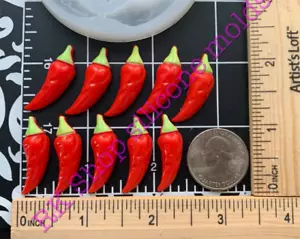 Roter Pfeffer Silikonform für Fondant - Harz - Basteln - Fimo - Handarbeit - Bild 1 von 8
