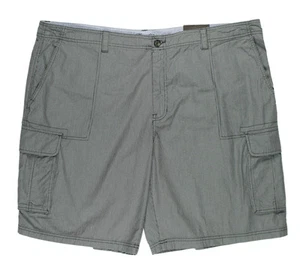 NEW MENS TASSO ELBA ISLAND FLAT FRONT BLACK PINSTRIPE CASUAL CARGO SHORTS 44 - Picture 1 of 2