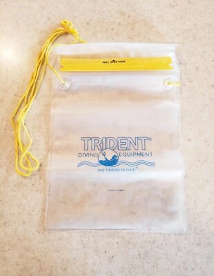 Trident Dry Bag Scuba Snorkeling Kayaking Boating Camping 10 1/2"x7" Fold Over  - Image 1 of 4