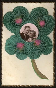 cpa ancienne PHOTO CARTE GRAUFFE TISSU COUPLE  10 - Imagen 1 de 1