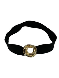 Cinturón de colección para mujer talla 33-40 negro 2 pulgadas de ancho con hebilla de latón suave elástico elástico - Imagen 1 de 9