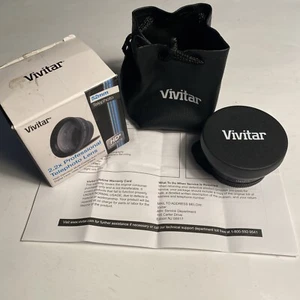 Vivitar 52mm 2.2x TELEPHOTO CAMERA LENS - VIV-52T - Includes Pouch, Cap, Box - Picture 1 of 10
