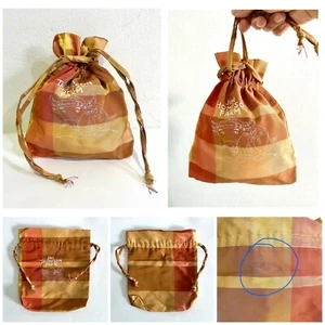 Small drawstring bag JIM THOMPSON size 9 inches, cosmetic bag, miscellaneous ba - Picture 1 of 14