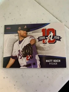 Matt Koch 2018 Reno Aces Team Card - Picture 1 of 1