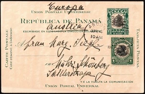 Canal Zone Postal Card Scott UX2c UPSS S8 Uprated to Austria Scarce Destination - Picture 1 of 2