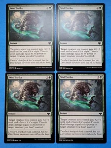 4x Wolf Strike Innistrad Crimson Vow 2021 Mtg Card Instant Green Forest 228 - Picture 1 of 4