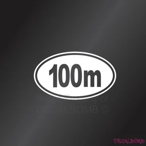 100m Swim Decal Sticker Oval Window Vinyl Run Walk rzr marathon car truck - Bild 1 von 3
