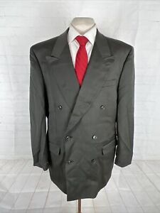 Jones NY Men's Green/Grey Solid Wool Suit 42L 34X31 $595