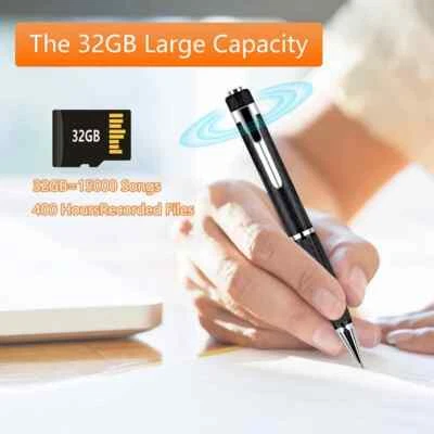 Pro Voice Recorder Pen. 400 hrs of Voice Recording. 32 GB Storage. Earphones. - Image 1 of 4