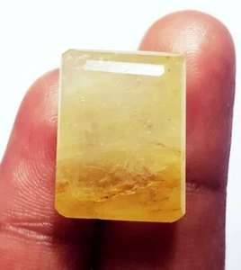 Natural Yellow Heliodor 25.30 Ct Certified Loose Gemstone With Free Gift - Picture 1 of 6