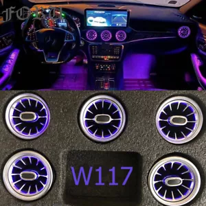 5PC AC Air Vent 12Colors LED Ambient Light Kits For Mercedes Benz CLA W176 W117 - Picture 1 of 6