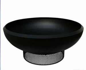 Jumbuck Large 71cm Black Round Steel Firepit Brand New Outdoor Fire Pit Heater - Picture 1 of 2
