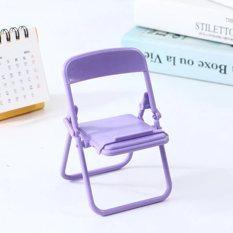 Cute Chair Mobile Phone Holder Foldable Desktop Cellphone Bracket Desktop DecL3 Cover
