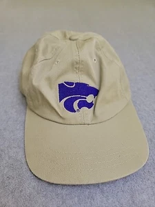 Kansas State Wildcats Kappe hellbraun bestickt lila Logo verstellbar Poly Baumwolle gebraucht, in einwandfreiem Zustand - Bild 1 von 12