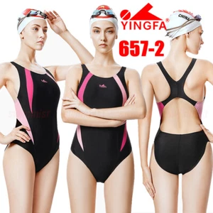 NWT YINGFA 657-2 WOMEN'S COMPETITION TRAINING RACING SWIMWEARS XL US MISS 4-6 32 - Picture 1 of 2