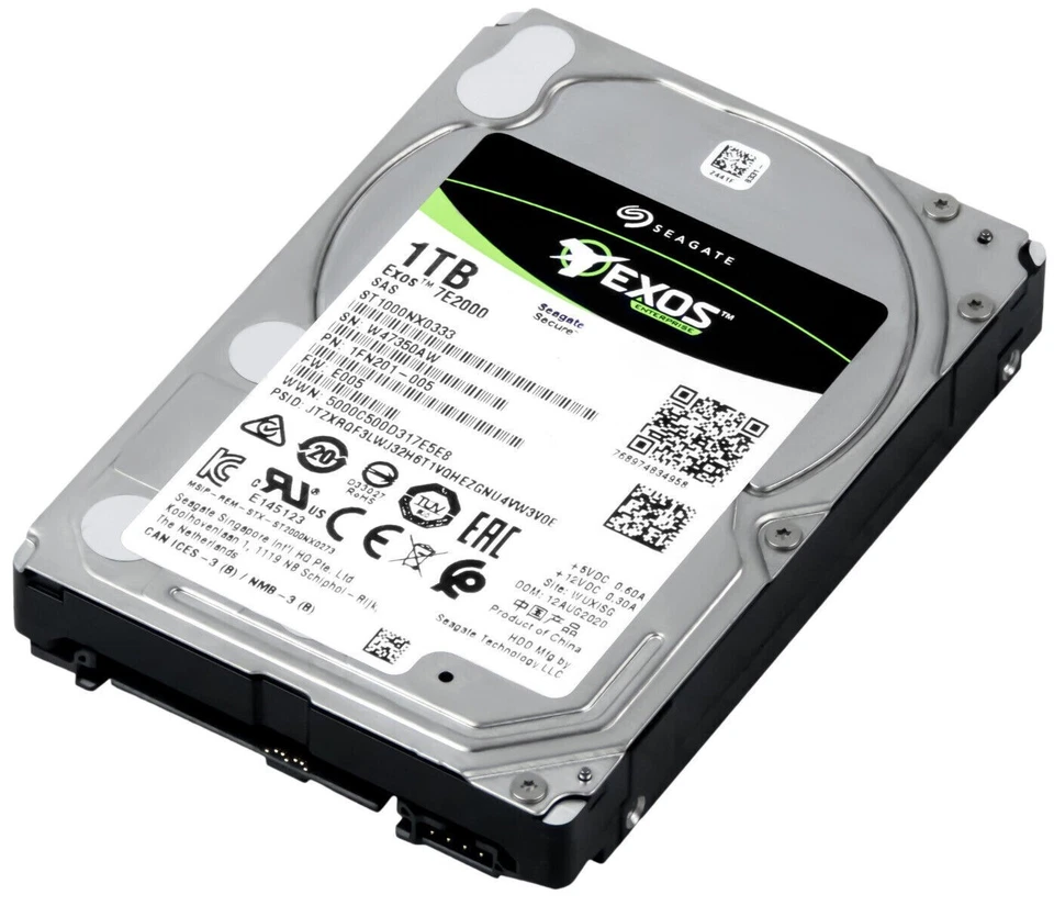 ST1000NX0333 Seagate EXOS Enterprise 1TB 7.2K SAS 12G 2.5" Hard Drive HDD - Image 1 of 1