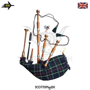 Scottish Great Highland Dudelsack - Sheeshamholz Full Set, natürliches Finish - Bild 1 von 1
