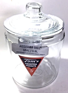 New Vintage style Toms Peanuts Decal on a New 1 GallonWide Mouth Glass Jar W/Lid - Picture 1 of 7