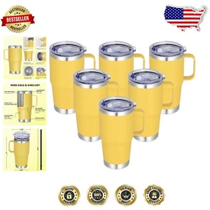 20 oz Vacuum Insulated Stainless Steel Travel Coffee Mug with Handle - Bulk Pack - Picture 1 of 10