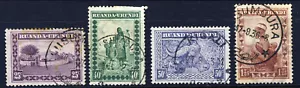RUANDA-URUNDI 1931 Bildausgabe Gruppe SG 87 bis SG 89 + SG 93 ss - Bild 1 von 2